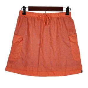 Merrell Skirt S Orange Athletic Cargo Mini Lightweight Hiking Lined Drawstring